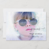 タイポグラフィ写真ありがとう サンキューカード (正面)