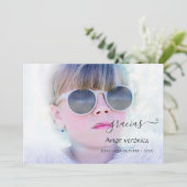 タイポグラフィ写真ありがとう サンキューカード (スタンド正面)