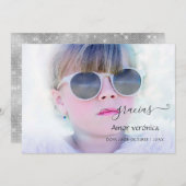 タイポグラフィ写真ありがとう サンキューカード (正面/裏面)