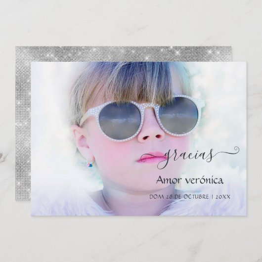 タイポグラフィ写真ありがとう サンキューカード (正面/裏面)