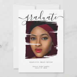 タイポグラフィ写真パーソナライズされた卒業 招待状