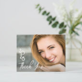 タイポグラフィ写真大学院生ありがとう ポストカード (スタンド正面)