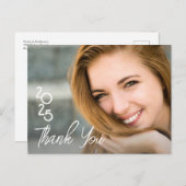 タイポグラフィ写真大学院生ありがとう ポストカード (正面/裏面)