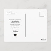 タイポグラフィ写真大学院生ありがとう ポストカード (裏面)