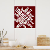 タイポグラフィ動揺してー・ダンス ポスター (キッチン)