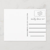 タイポグラフィ卒業パーティーの写真の日付を保存 案内ポストカード (裏面)