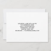 タイポグラフィ卒業招待状テンプレート 招待状 (裏面)