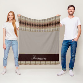 タイポグラフィ名グエレガントレーデザイナー フリースブランケット