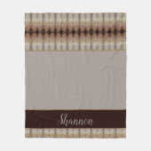 タイポグラフィ名グエレガントレーデザイナー フリースブランケット (正面)