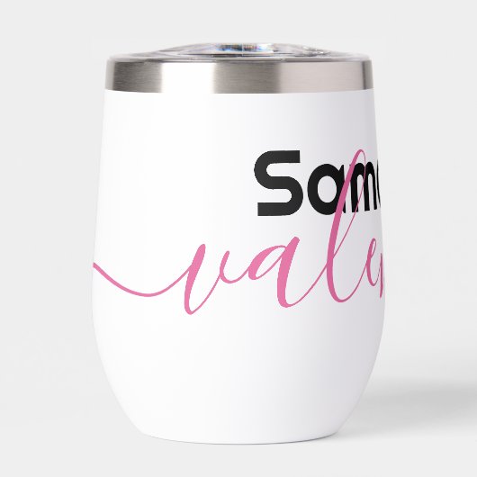 タイポグラフィ名スタイリッシュバレンタインのウォーターボトル (正面)