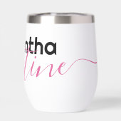 タイポグラフィ名スタイリッシュバレンタインのウォーターボトル (背面)