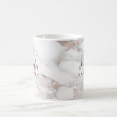 タイポグラフィ名バラ金ゴールド大理石テンプレート 最高の コーヒーマグカップ (中央)