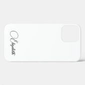 タイポグラフィ名モノグラムスタイリッシュモダンテンプレート Case-Mate iPhoneケース (裏面 (横))