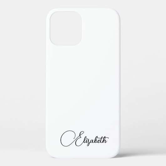 タイポグラフィ名モノグラムスタイリッシュモダンテンプレート Case-Mate iPhoneケース (裏面)