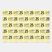 タイポグラフィ名誕生日ラップ紙 ラッピングペーパーシート (正面3)