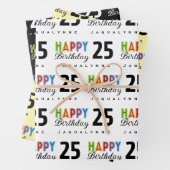 タイポグラフィ名誕生日ラップ紙 ラッピングペーパーシート (インサイチュ)