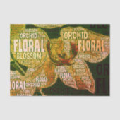 タイポグラフィ埋め込みWordクラウドの分離 薄葉紙 (正面)