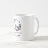 タイポグラフィ引用文と水の色ウルフボホスタイル コーヒーマグカップ (正面右)