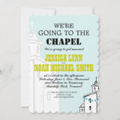タイポグラフィ引用文チャペル結婚ズに行く 招待状 (正面)