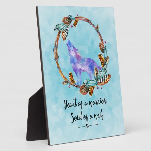 タイポグラフィ引用文ワイルドウルフインアボホリース フォトプラーク (側面)