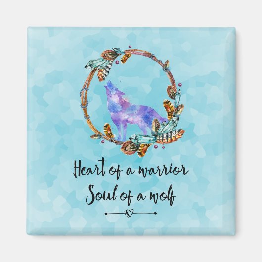 タイポグラフィ引用文ワイルドウルフインアボホリース マグネット (正面)