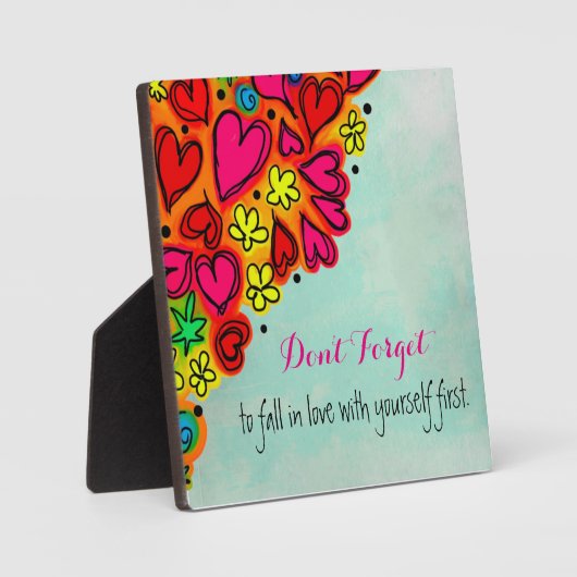 タイポグラフィ引用文 – 愛忘れで秋してはいけない… フォトプラーク (正面)