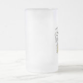 タイポグラフィ応援ズアンドビールズアニーエイジ誕生日 フロストグラスビールジョッキ (中央)