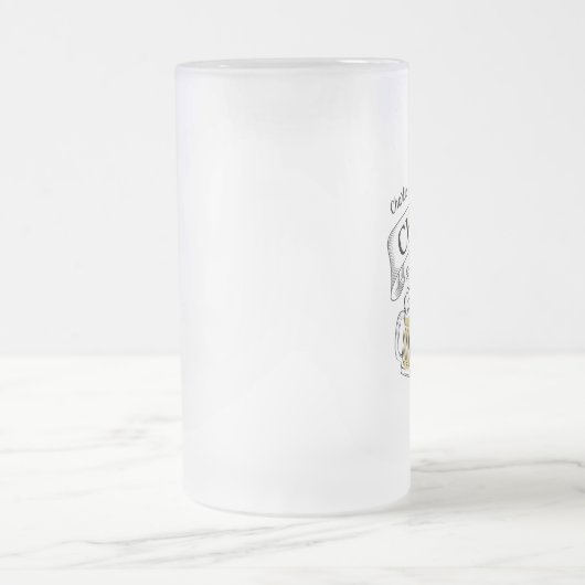 タイポグラフィ応援ズアンドビールズアニーエイジ誕生日 フロストグラスビールジョッキ (中央)