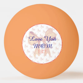 タイポグラフィ愛あなた母かわいモダン母親の日 卓球ボール