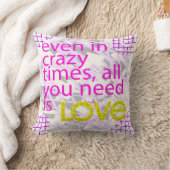 タイポグラフィ愛のインスピレーション クッション (ブランケット)