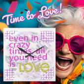 タイポグラフィ愛のインスピレーション スクエア壁時計