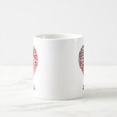 タイポグラフィ愛ネットボールの位置およびコーチ コーヒーマグカップ (中央)