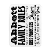 タイポグラフィ感動的引用文ライフファミリールール マグネット (縦)