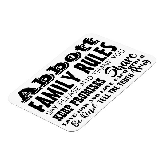 タイポグラフィ感動的引用文ライフファミリールール マグネット (左側)