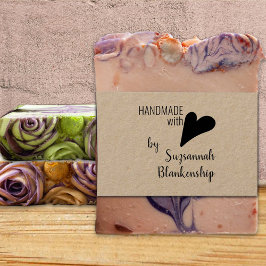 タイポグラフィ手作り名前をカスタムするハートゴム印 ラバースタンプ