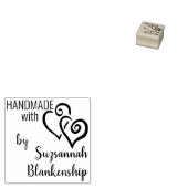 タイポグラフィ手作り名前をカスタムする2ハート ラバースタンプ (押印)