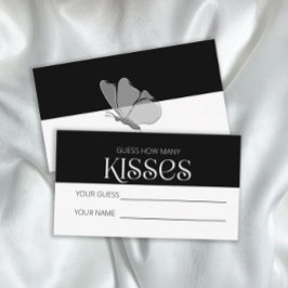 タイポグラフィ数を推測するキスブライダルゲーム エンクロージャーカード