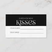 タイポグラフィ数を推測するキスブライダルゲーム エンクロージャーカード (正面)