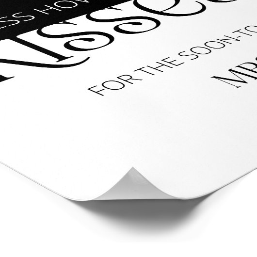 タイポグラフィ数を推測するキスブライダルゲーム ポスター (角)