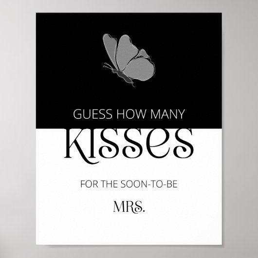 タイポグラフィ数を推測するキスブライダルゲーム ポスター (正面)