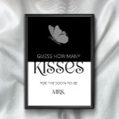 タイポグラフィ数を推測するキスブライダルゲーム ポスター