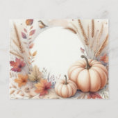 タイポグラフィ文字秋カボチャ水彩 (裏面)