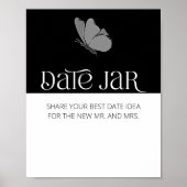 タイポグラフィ日付の夜アイディア。日付jarブライダルゲーム ポスター (正面)