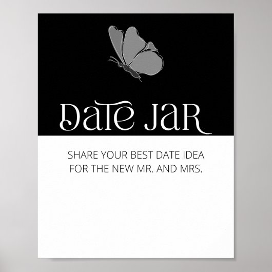 タイポグラフィ日付の夜アイディア。日付jarブライダルゲーム ポスター (正面)