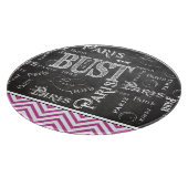 タイポグラフィ書道パリフランスエッフェルタワー カッティングボード (角)