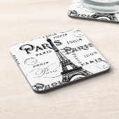 タイポグラフィ書道パリフランスエッフェルタワー コースター (左側)