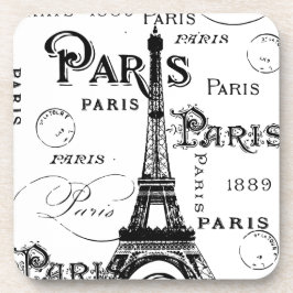 タイポグラフィ書道パリフランスエッフェルタワー コースター