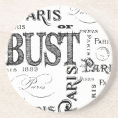 タイポグラフィ書道パリフランスエッフェルタワー コースター (正面)