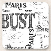 タイポグラフィ書道パリフランスエッフェルタワー コースター (正面)