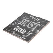 タイポグラフィ書道パリフランスエッフェルタワー タイル (側面)